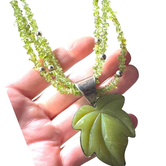 Stunnimg Jay king DRT jade leaf & peridot statement southwestern necklace - Picture 11 of 11